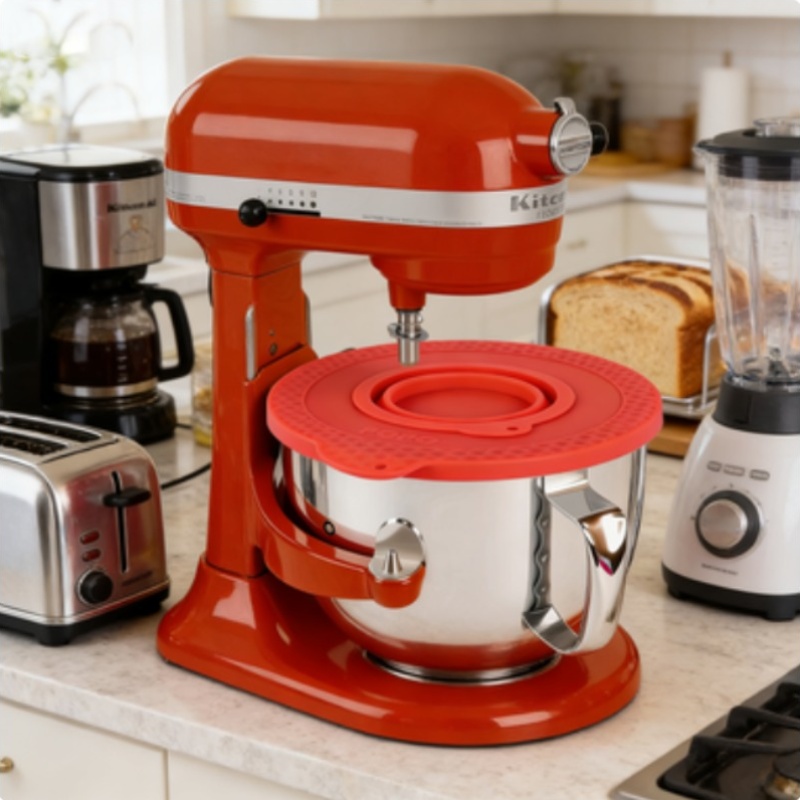 Commercial Kitchen Juicer - Silicone Mixer Bowl Cover Compatible with