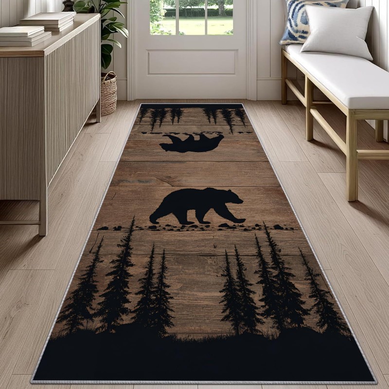 Commercial Kitchen Non Slip Flooring - Vintage Deer Skin Runner Rug Rustic