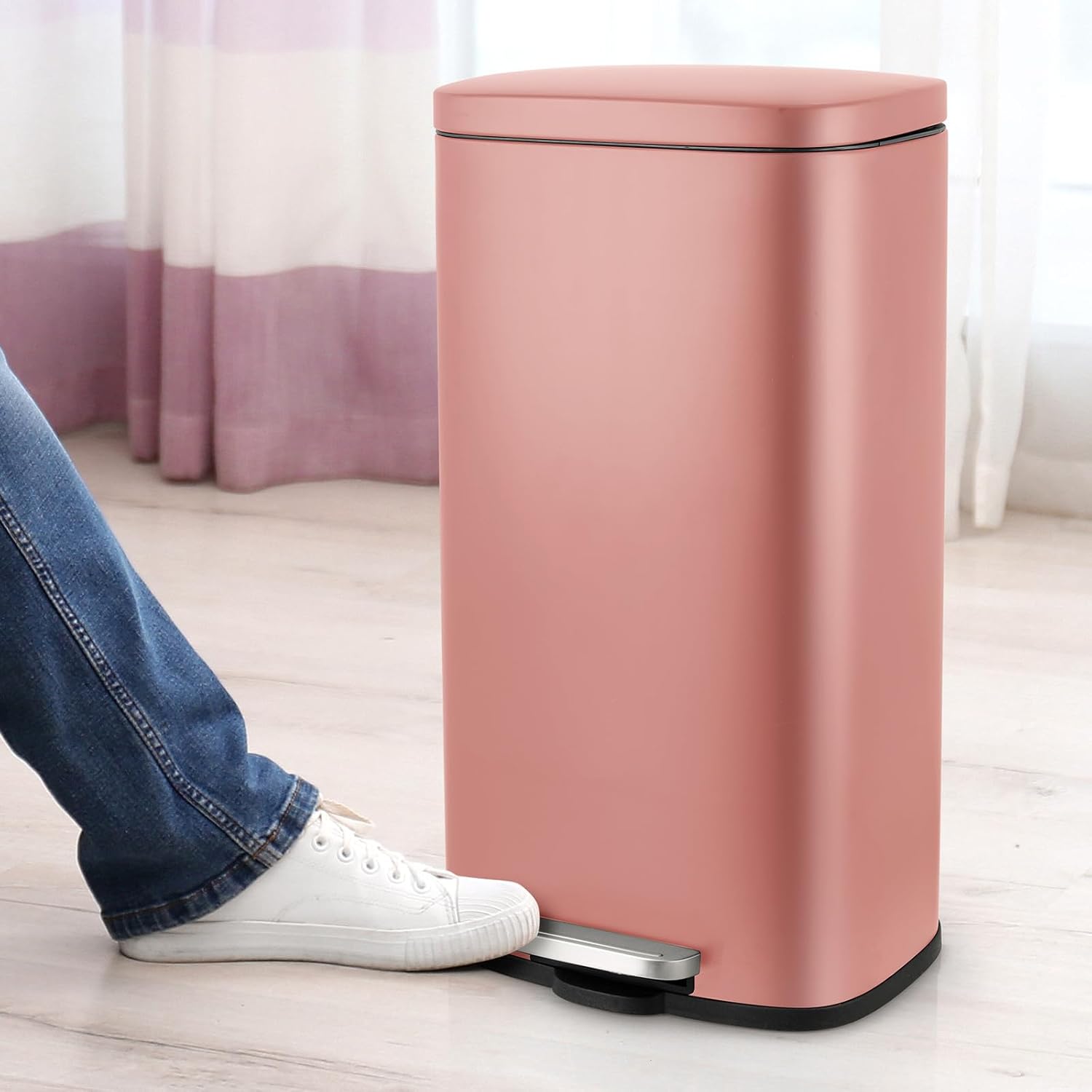 Commercial Kitchen Trash Can - 8Gal/30L Kitchen Trash Can,Pedal Waste Bin