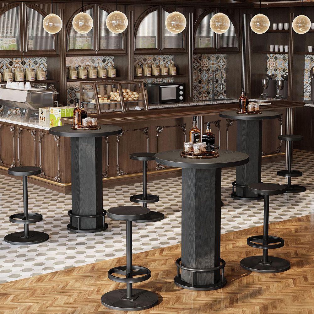Commercial Kitchen Set - Round Commercial Dining Table Set of