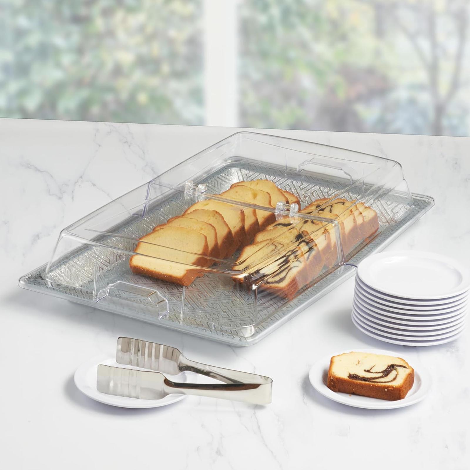 Commercial Kitchen Cleaning - Stainless Steel Food Dome Hinged Lid