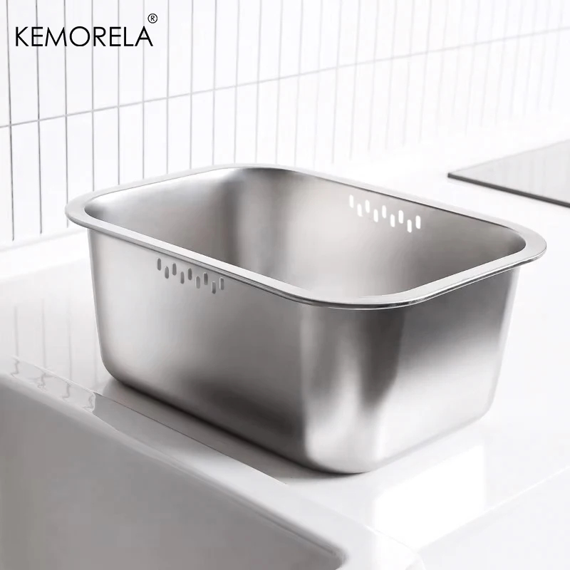 Commercial Kitchen Sink - 10L Portable Stainless Steel Washing-up Bowl