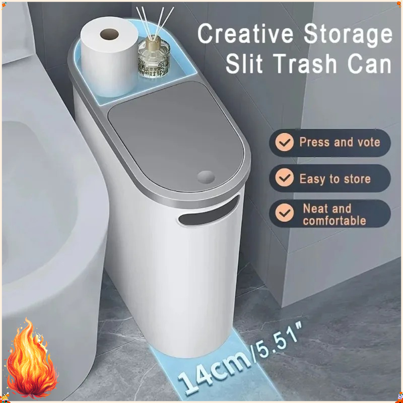 Commercial Kitchen Trash Can - Press Type Trash Can With Lid