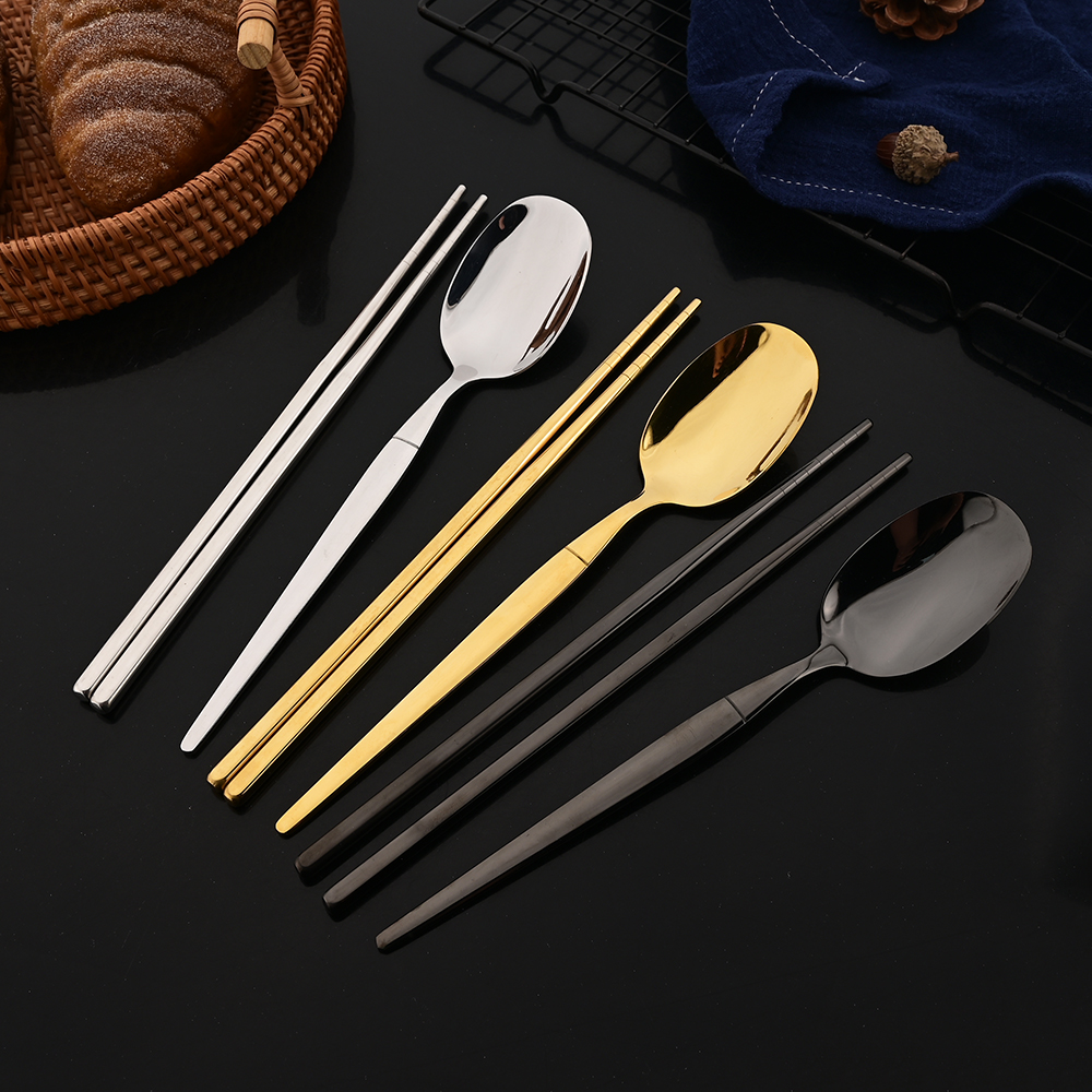 8Pcs Korean White Golden Dinne - Commercial Kitchen Set avaliação e preço