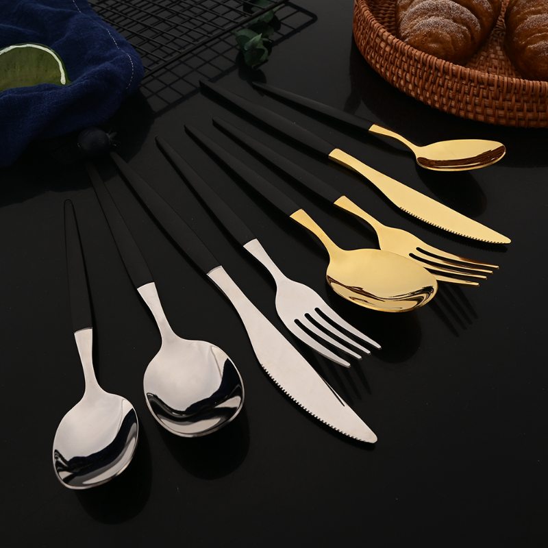 8Pcs Korean White Golden Dinne - Commercial Kitchen Set avaliação e preço