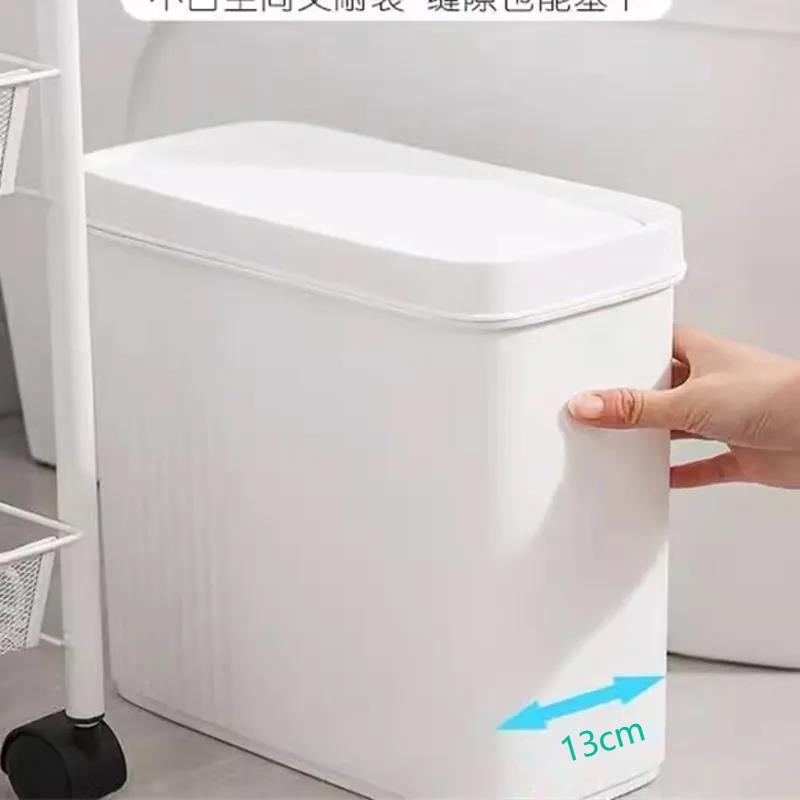 Slim Bathroom Trash Can 13cm N - Commercial Kitchen Trash Can avaliação e preço