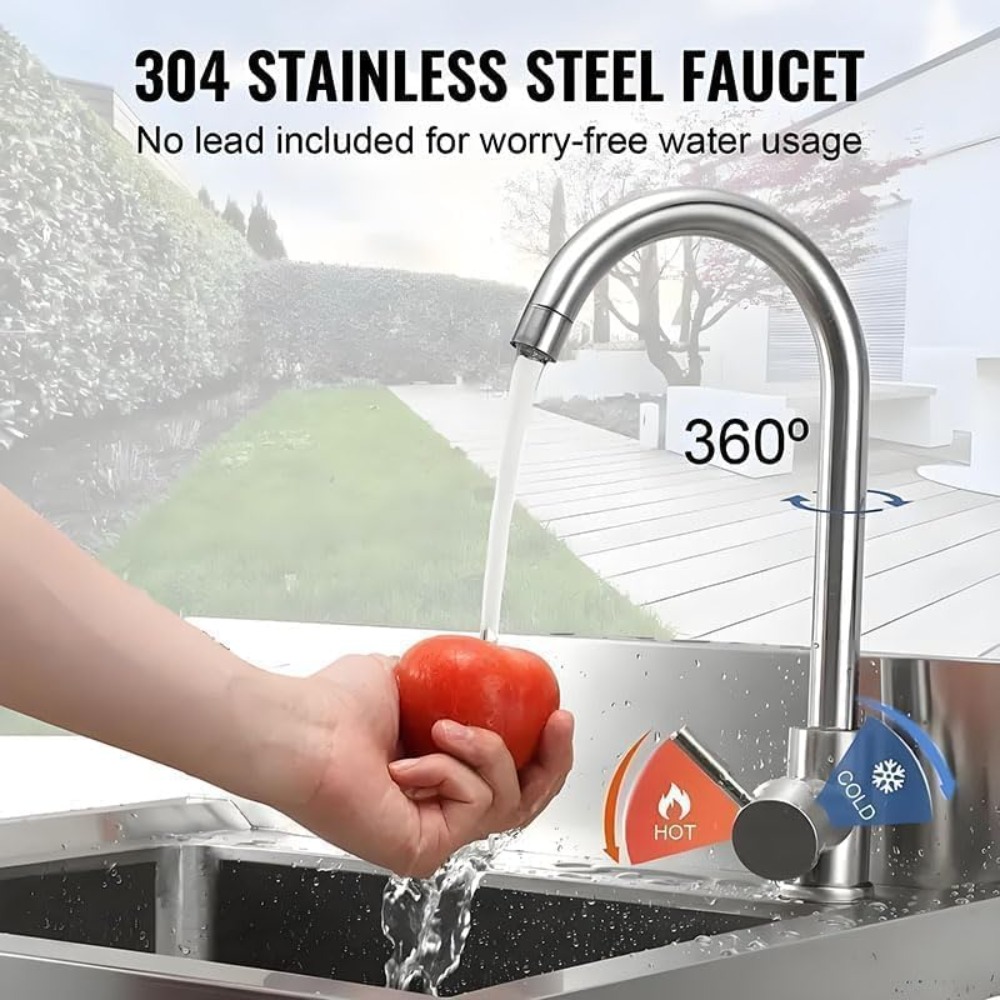 Stainless Steel Utility Sink w - Commercial Kitchen Sink avaliação e preço