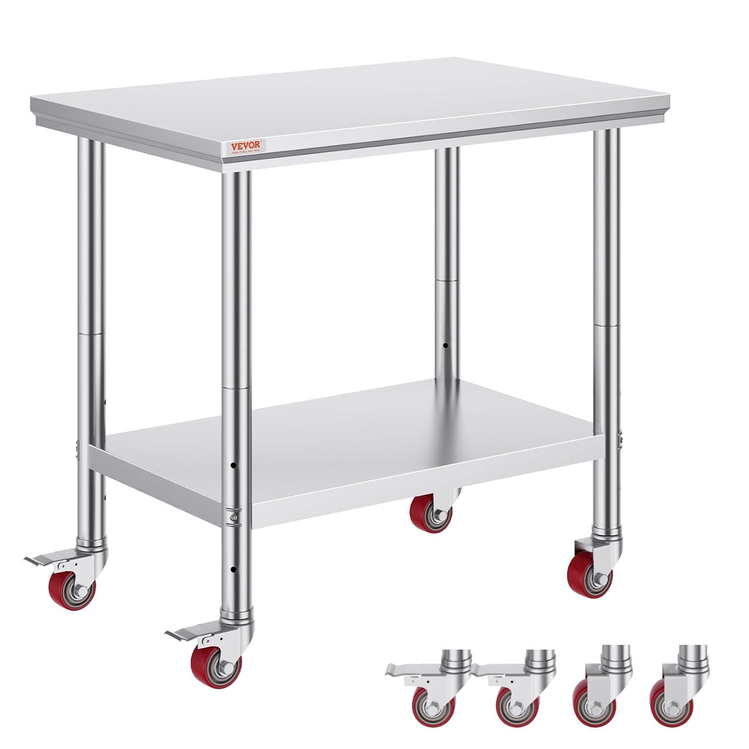 Stainless Steel Work Table 36x - Commercial Kitchen Prep Table With Storage avaliação e preço