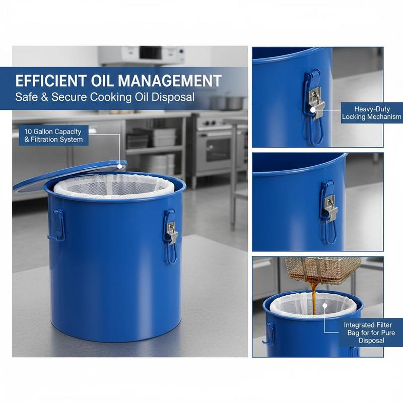 Carbon Steel Oil Disposal Cont - Commercial Kitchen Oil Disposal avaliação e preço