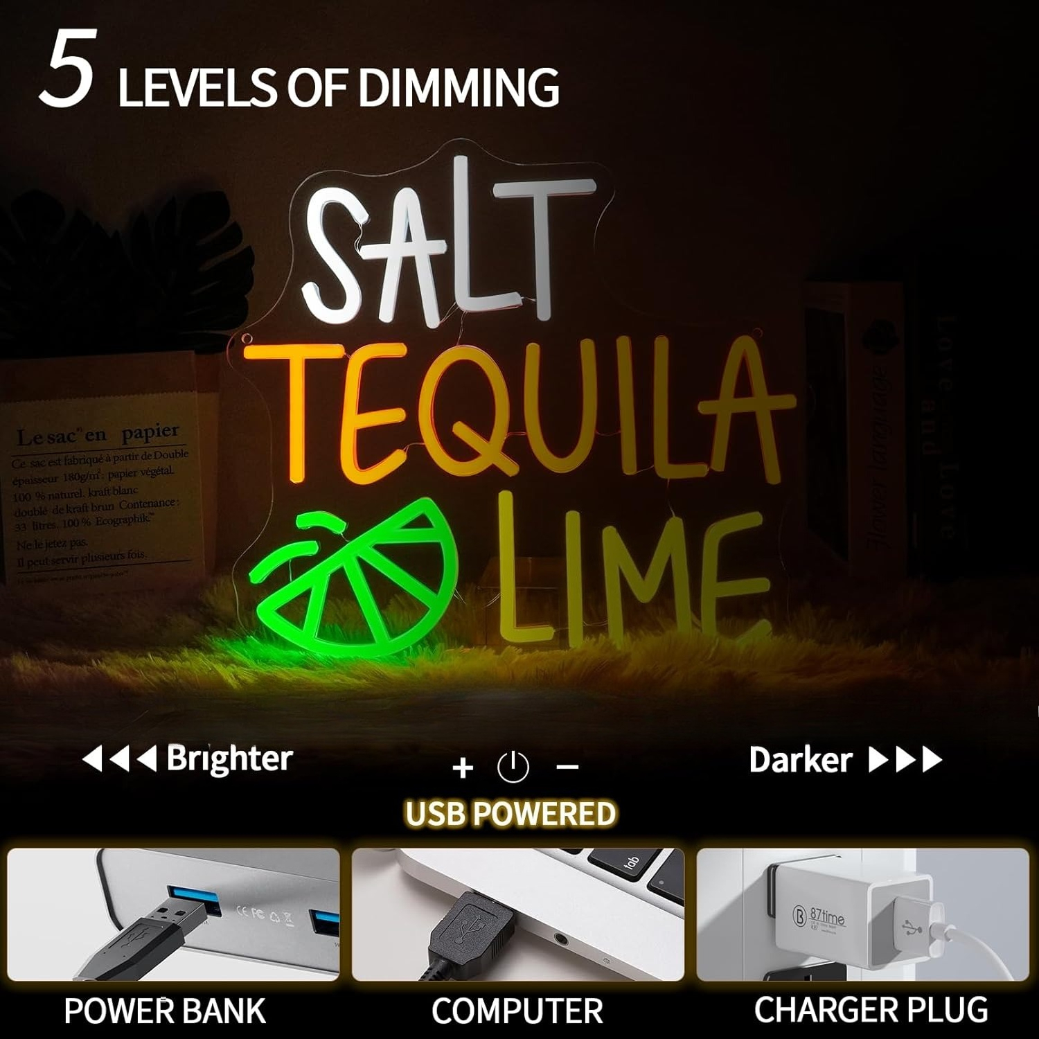 Salt Tequila Lime Neon Sign Le - Commercial Kitchen Light avaliação e preço