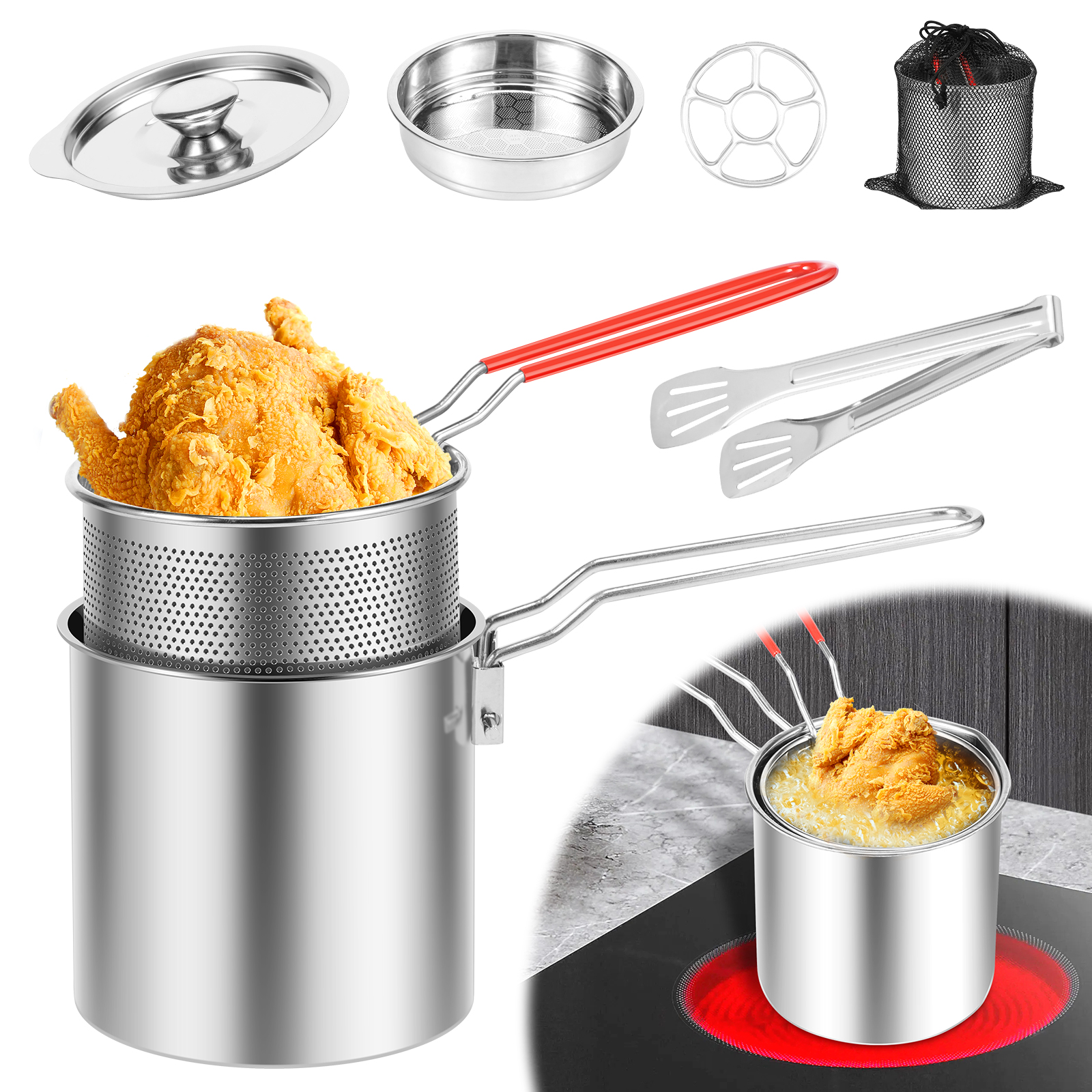 Deep Fryer Pots Stainless Stee - Commercial Kitchen Appliances avaliação e preço