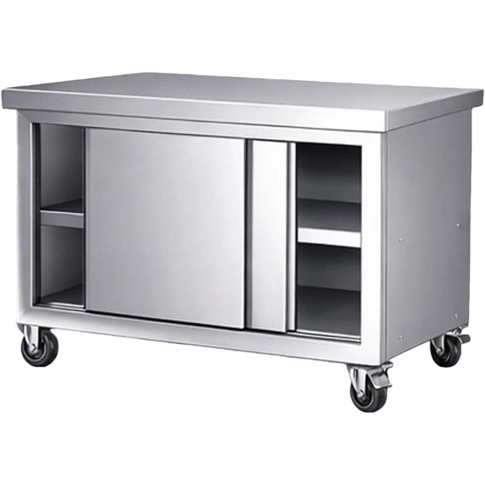 Heavy-Duty Stainless Steel Wor - Commercial Kitchen Prep Table With Storage avaliação e preço