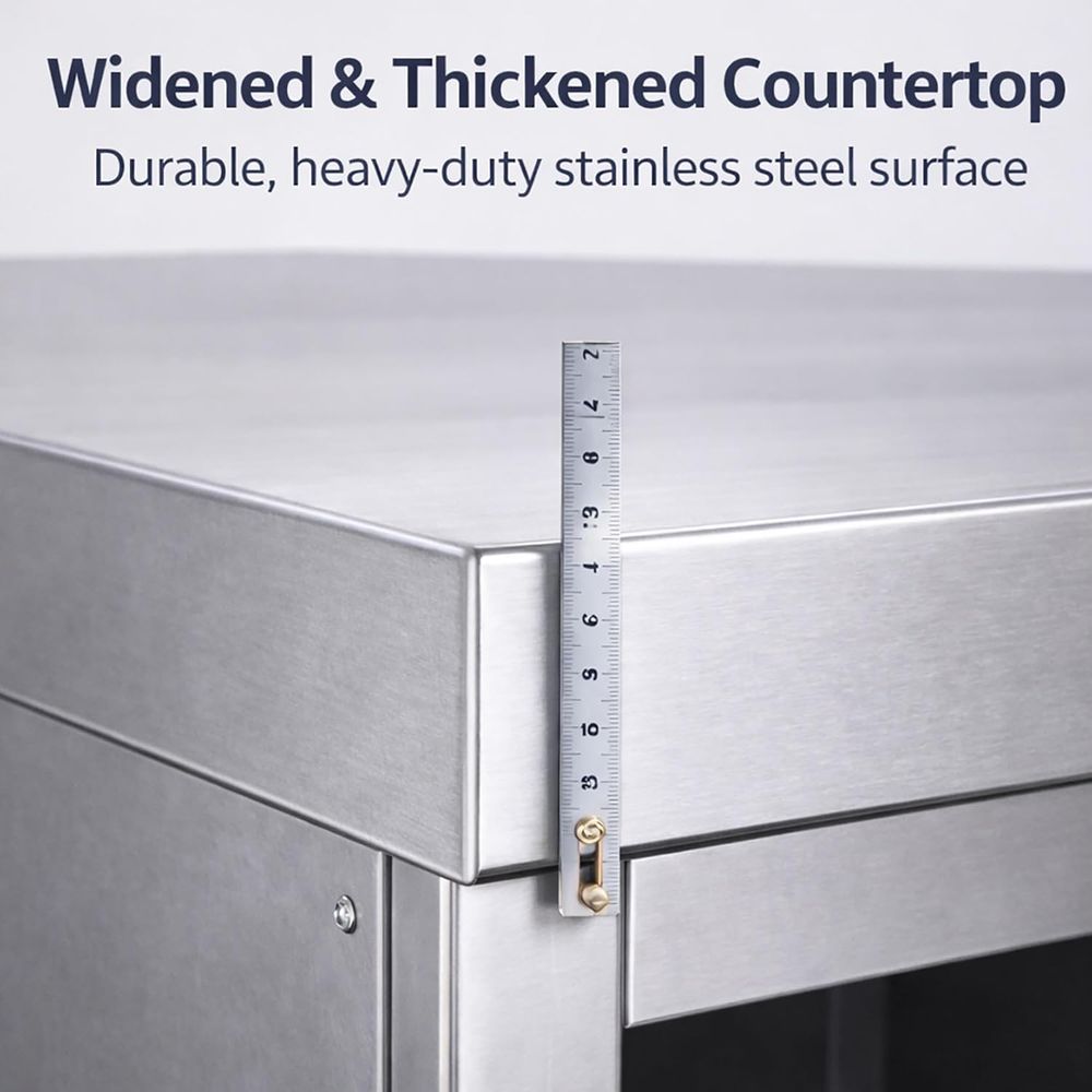 Heavy-Duty Stainless Steel Wor - Commercial Kitchen Prep Table With Storage avaliação e preço