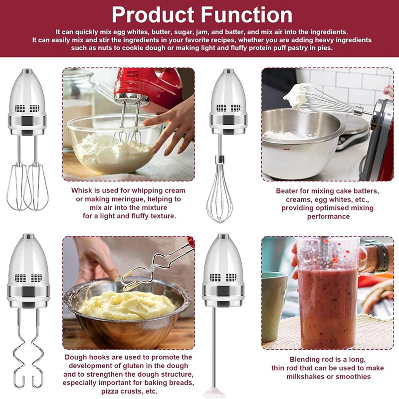 Hand Mixer Attachments Beater, - Commercial Kitchen Juicer avaliação e preço