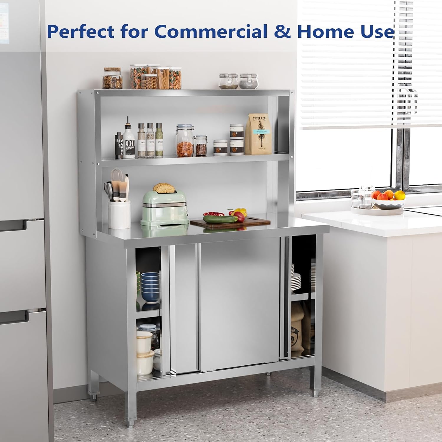 Stainless Steel Work Table 39x - Commercial Kitchen Prep Table With Storage avaliação e preço