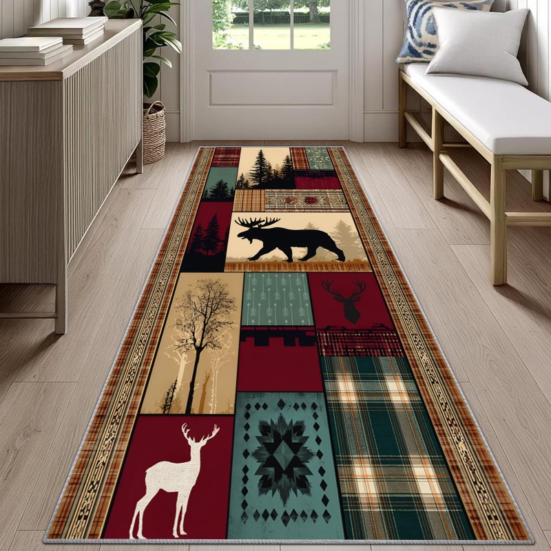 Vintage Deer Skin Runner Rug R - Commercial Kitchen Non Slip Flooring avaliação e preço