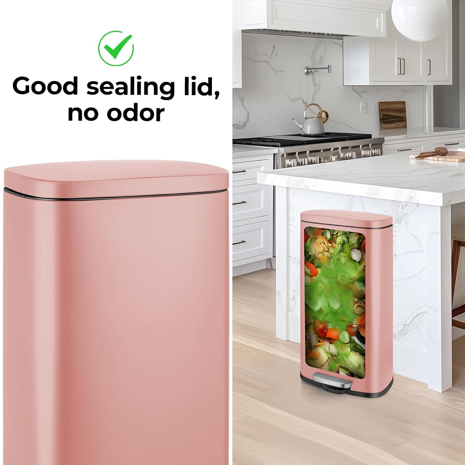 8Gal/30L Kitchen Trash Can,Ped - Commercial Kitchen Trash Can avaliação e preço