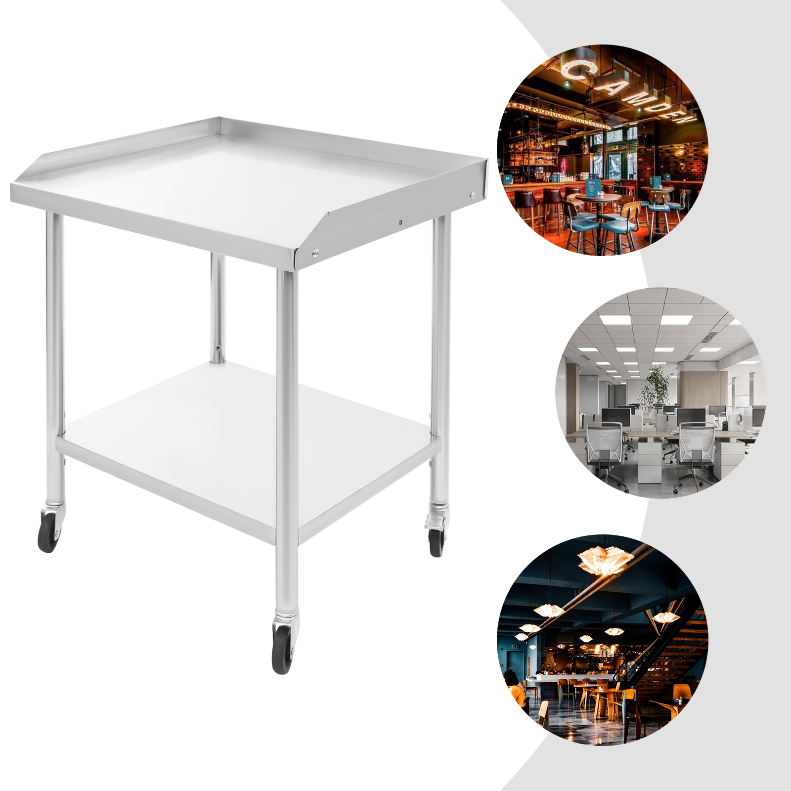 2 Tier Stainless Steel Work Ta - Commercial Kitchen Prep Table With Storage avaliação e preço