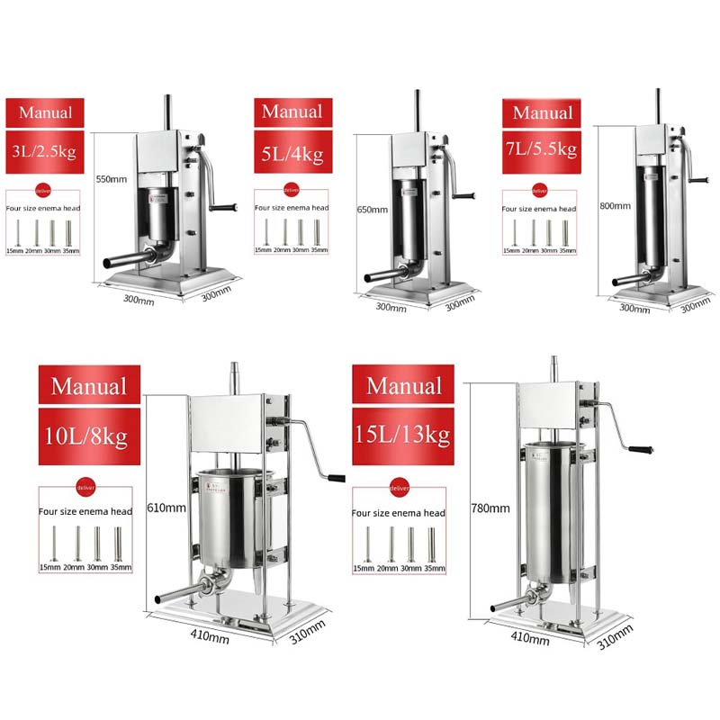Manual Sausage Stuffer Filler  - Commercial Kitchen Appliances avaliação e preço