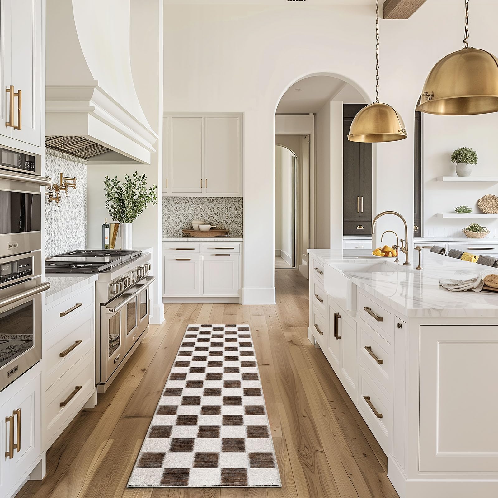Classic Checkerboard Runner Ru - Commercial Kitchen Non Slip Flooring avaliação e preço