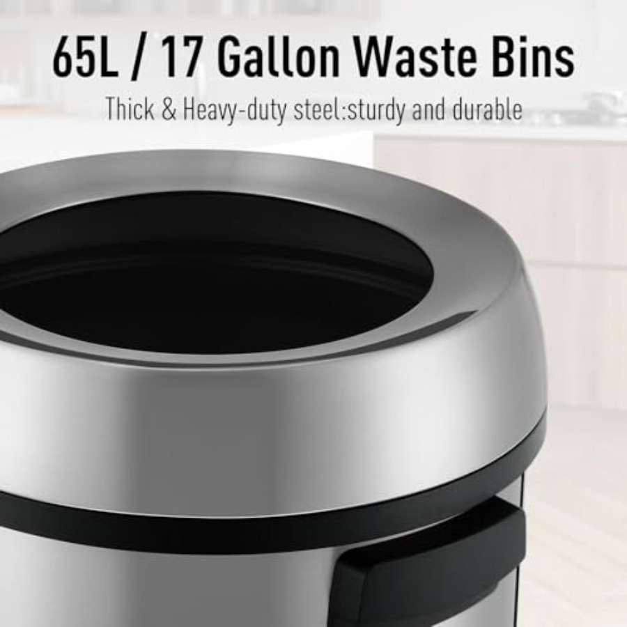 65L/17 Gallon Open Top Trash C - Commercial Kitchen Trash Can avaliação e preço