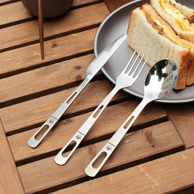 HWZBBEN Titanium Fork Spoon Kn - Commercial Kitchen Knife Set avaliação e preço