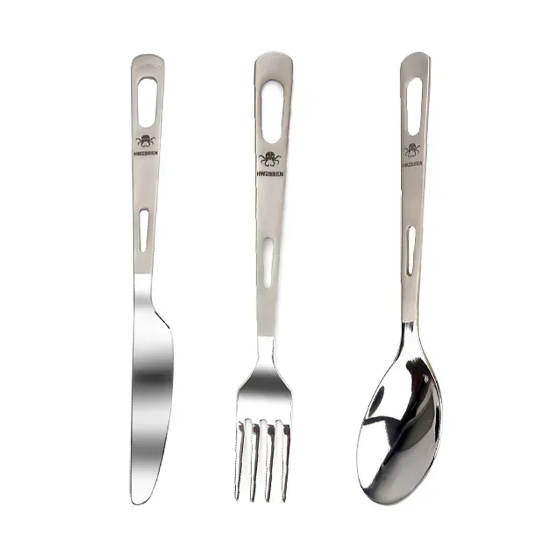 HWZBBEN Titanium Fork Spoon Kn - Commercial Kitchen Knife Set avaliação e preço