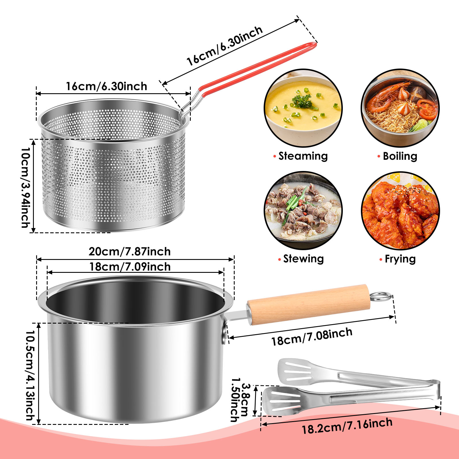 Deep Fryer Pot Stainless Steel - Commercial Kitchen Appliances avaliação e preço