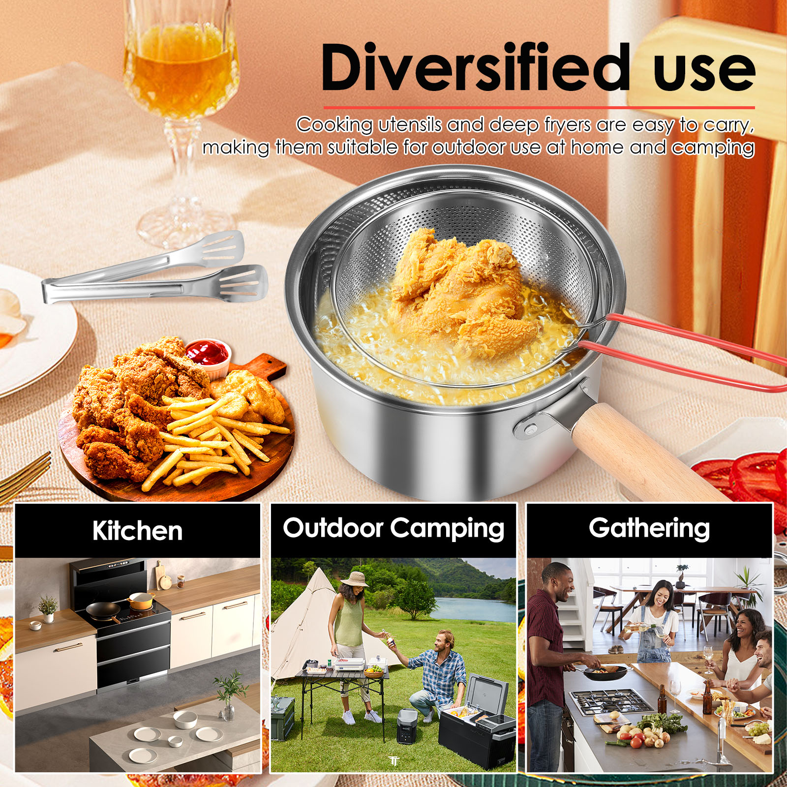Deep Fryer Pot Stainless Steel - Commercial Kitchen Appliances avaliação e preço
