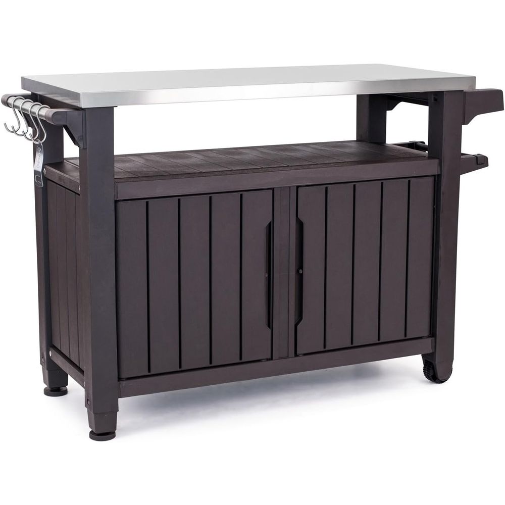 Outdoor Rolling Table Cart for - Commercial Kitchen Prep Table With Storage avaliação e preço