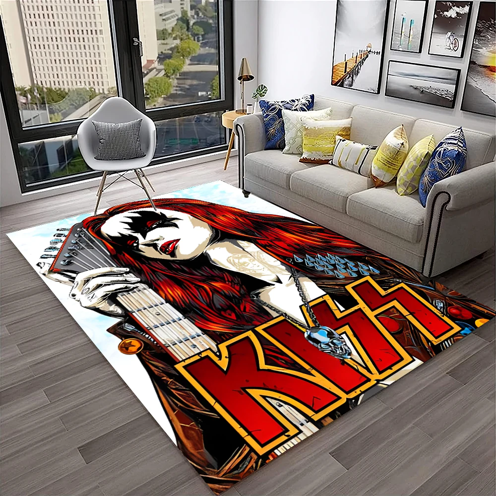 Retro KISS Rock Band Carpet Ru - Commercial Kitchen Non Slip Flooring avaliação e preço