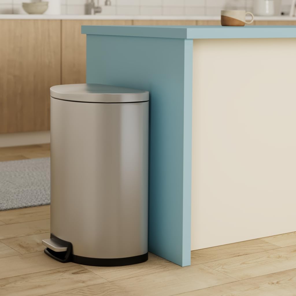50L/13Gal HD Hands-Free SS Com - Commercial Kitchen Trash Can avaliação e preço