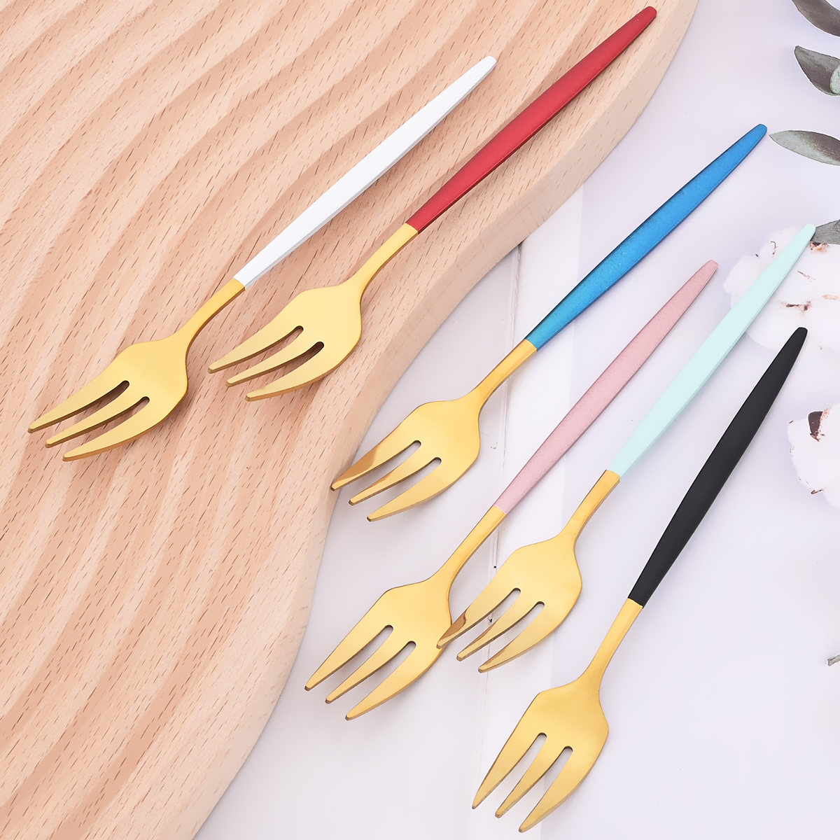 6Pcs Pink Gold Dinnerware Set  - Commercial Kitchen Knife Set avaliação e preço