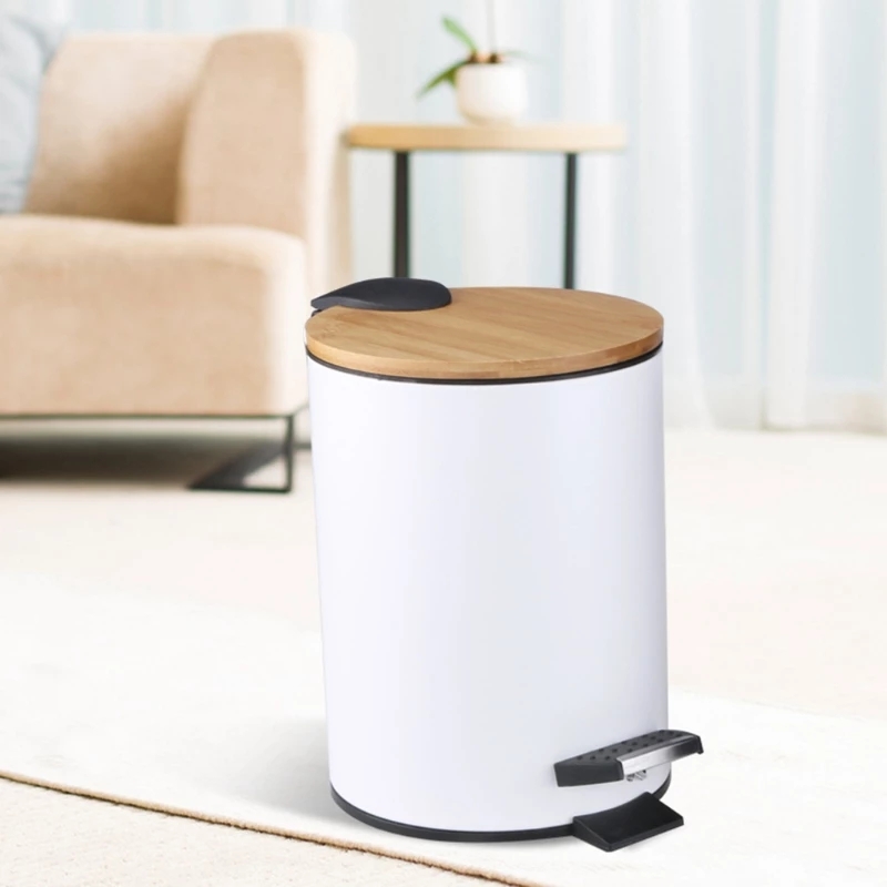 3/5L Wooden Flip Step Trash Ca - Commercial Kitchen Trash Can avaliação e preço