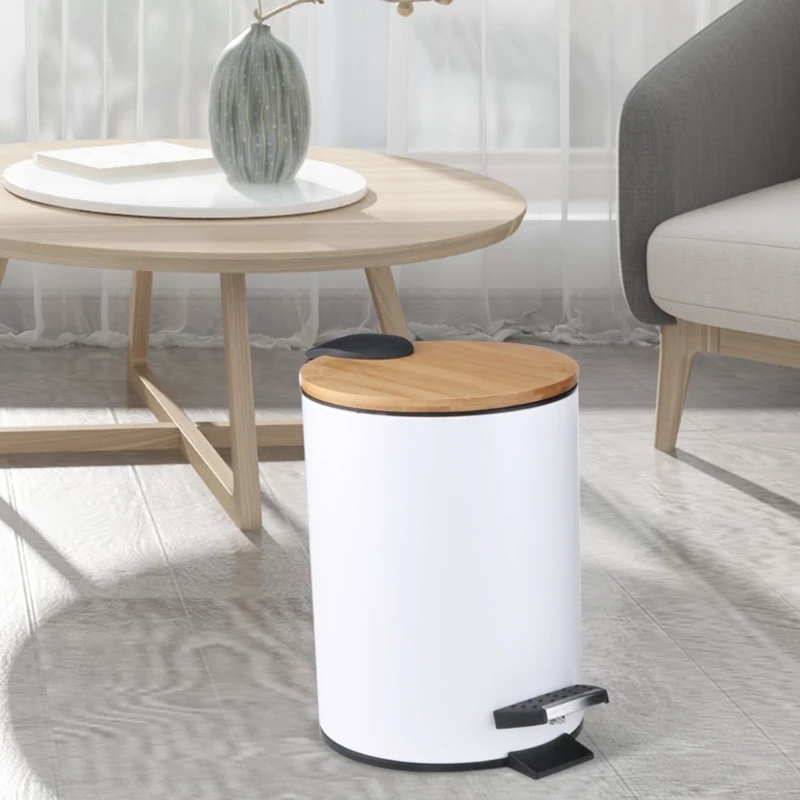 3/5L Wooden Flip Step Trash Ca - Commercial Kitchen Trash Can avaliação e preço