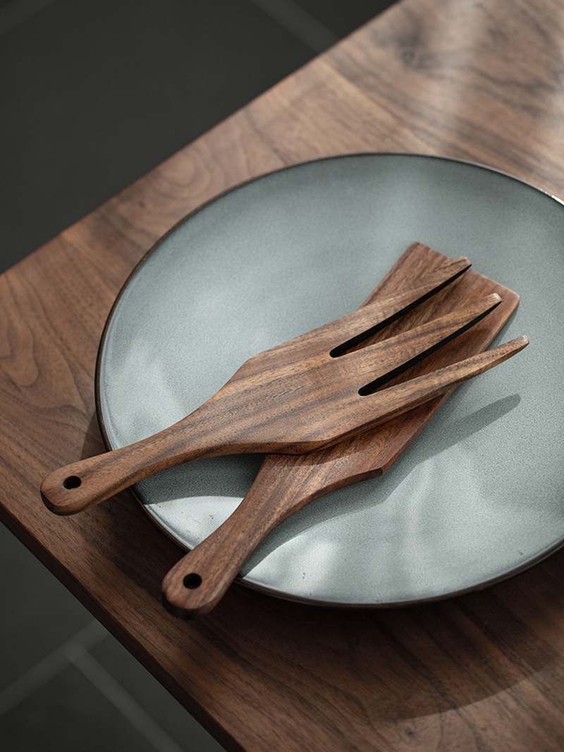 Wooden Salad Server, Wood Sala - Commercial Kitchen Knife Set avaliação e preço