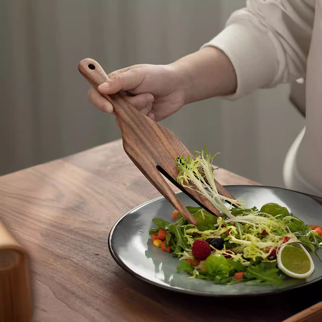 Wooden Salad Server, Wood Sala - Commercial Kitchen Knife Set avaliação e preço