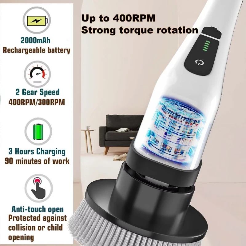Cordless Electric Spin Scrubbe - Commercial Kitchen Cleaning avaliação e preço