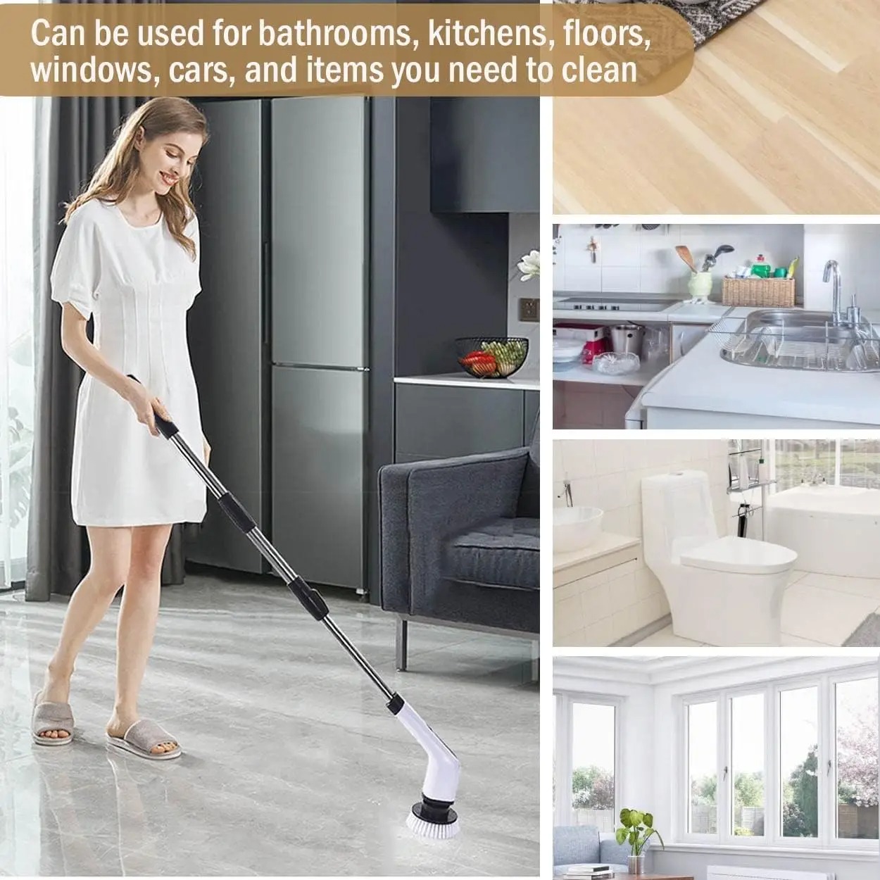 Cordless Electric Spin Scrubbe - Commercial Kitchen Cleaning avaliação e preço