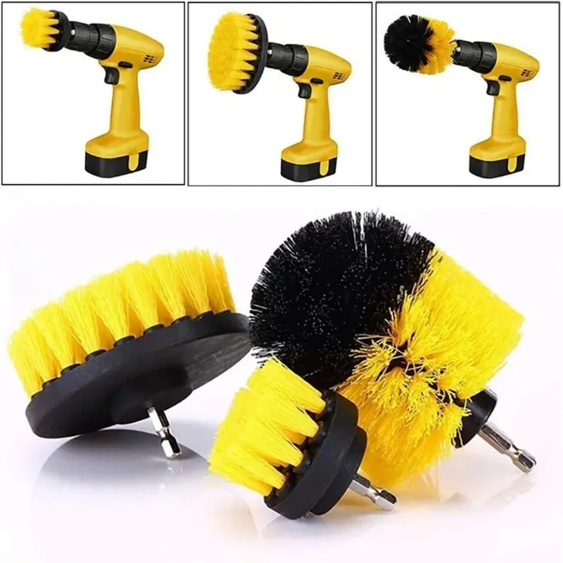 3 pcs/set drill brush set powe - Commercial Kitchen Cleaning avaliação e preço