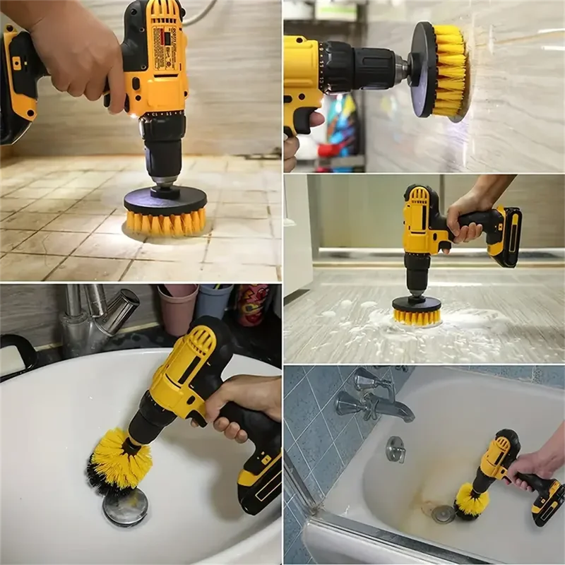 3 pcs/set drill brush set powe - Commercial Kitchen Cleaning avaliação e preço