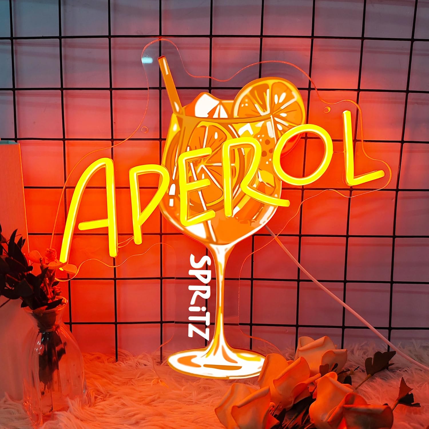 Orange/Aperol Spritz Neon Sign - Commercial Kitchen Light avaliação e preço