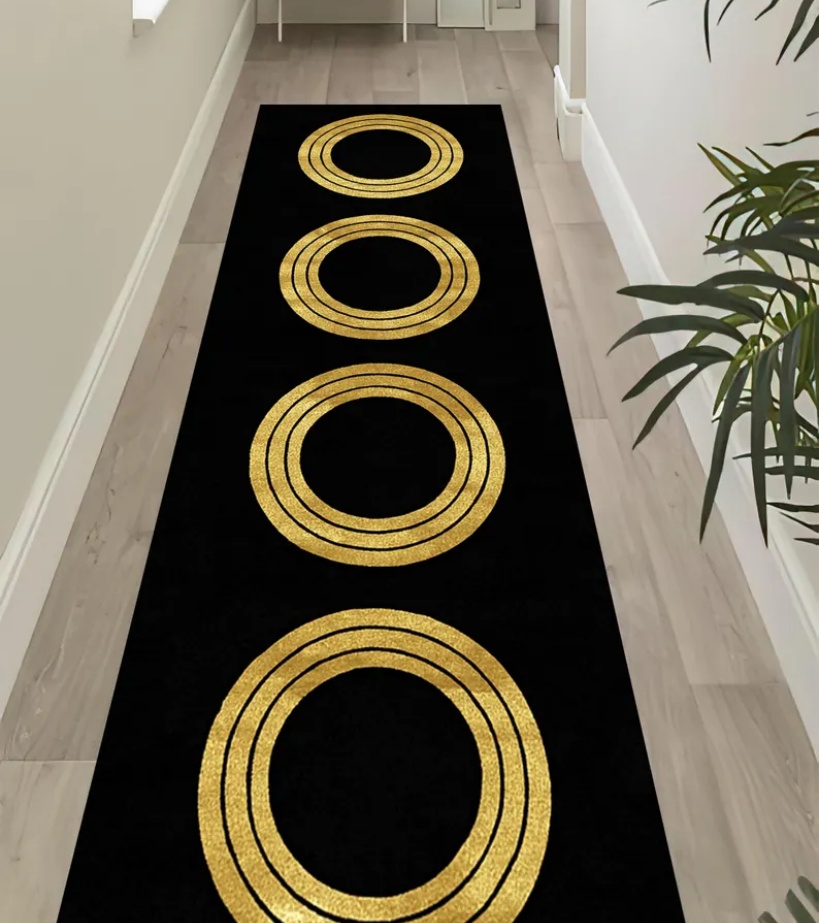 Luxury Black Gold Greek Key Bo - Commercial Kitchen Non Slip Flooring avaliação e preço