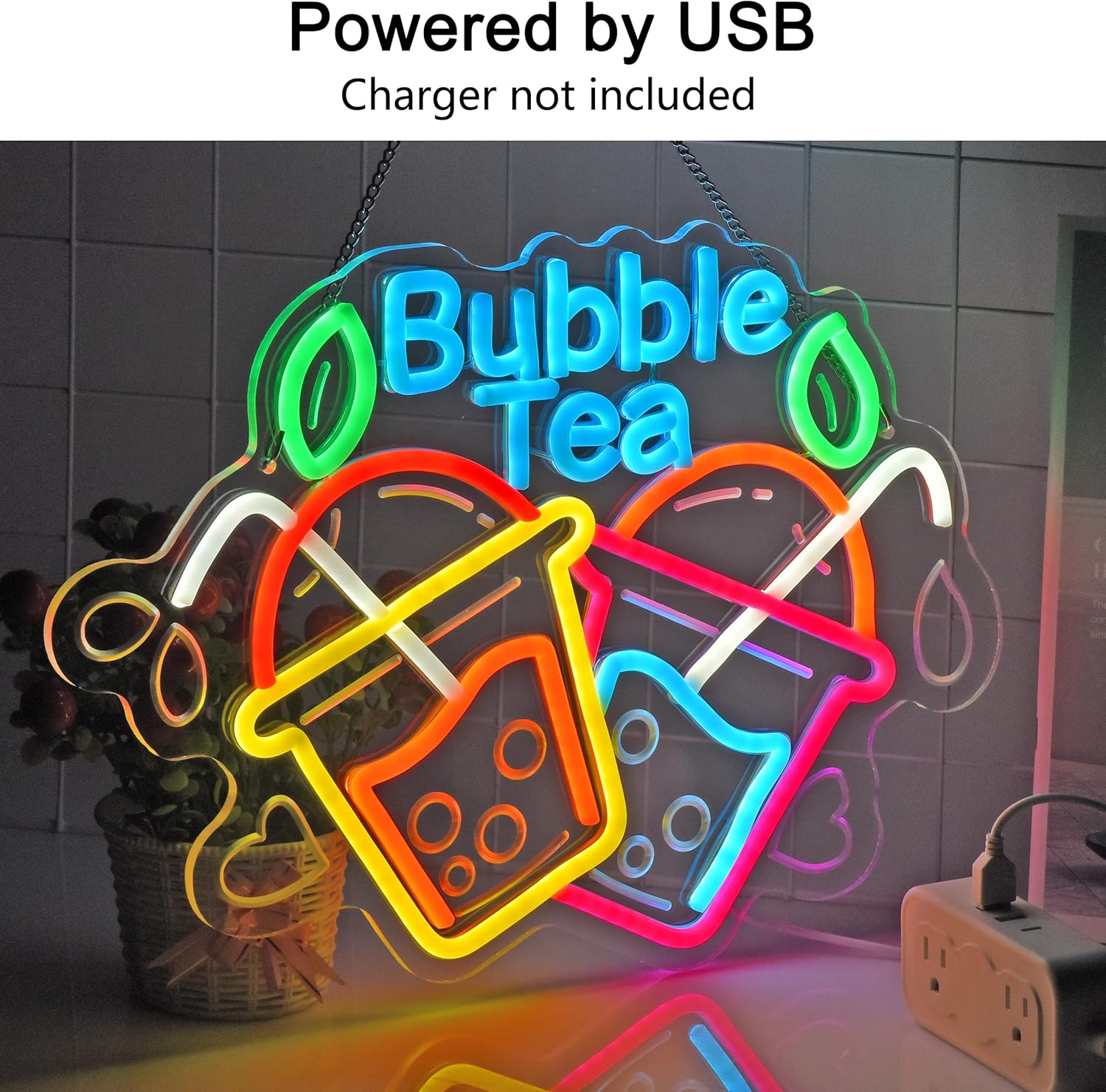 Bubble Tea Neon Sign USB Led L - Commercial Kitchen Light avaliação e preço