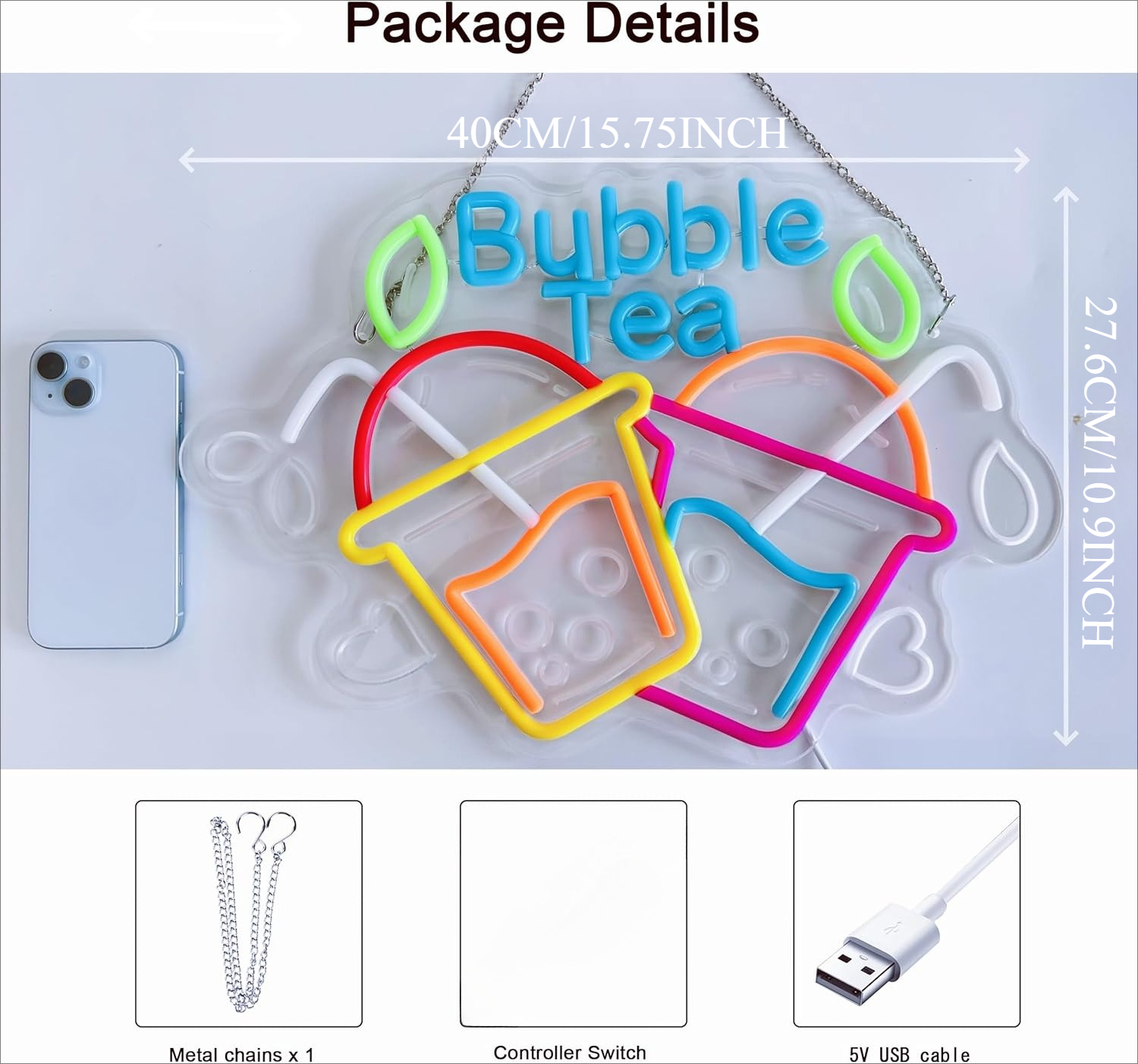 Bubble Tea Neon Sign USB Led L - Commercial Kitchen Light avaliação e preço