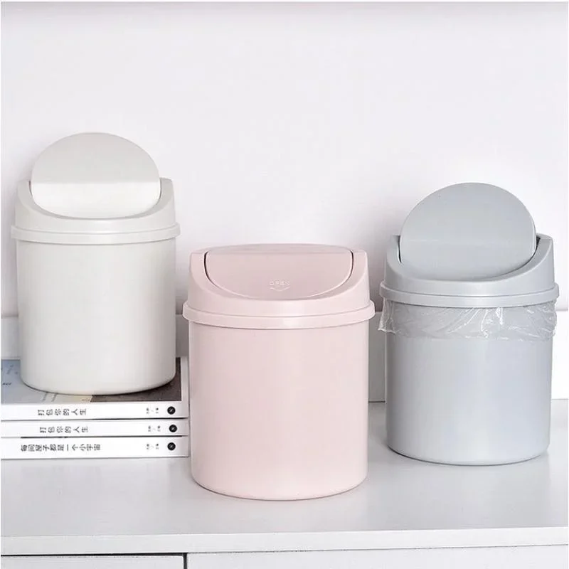 Mini Desktop Trash Can with Li - Commercial Kitchen Trash Can avaliação e preço