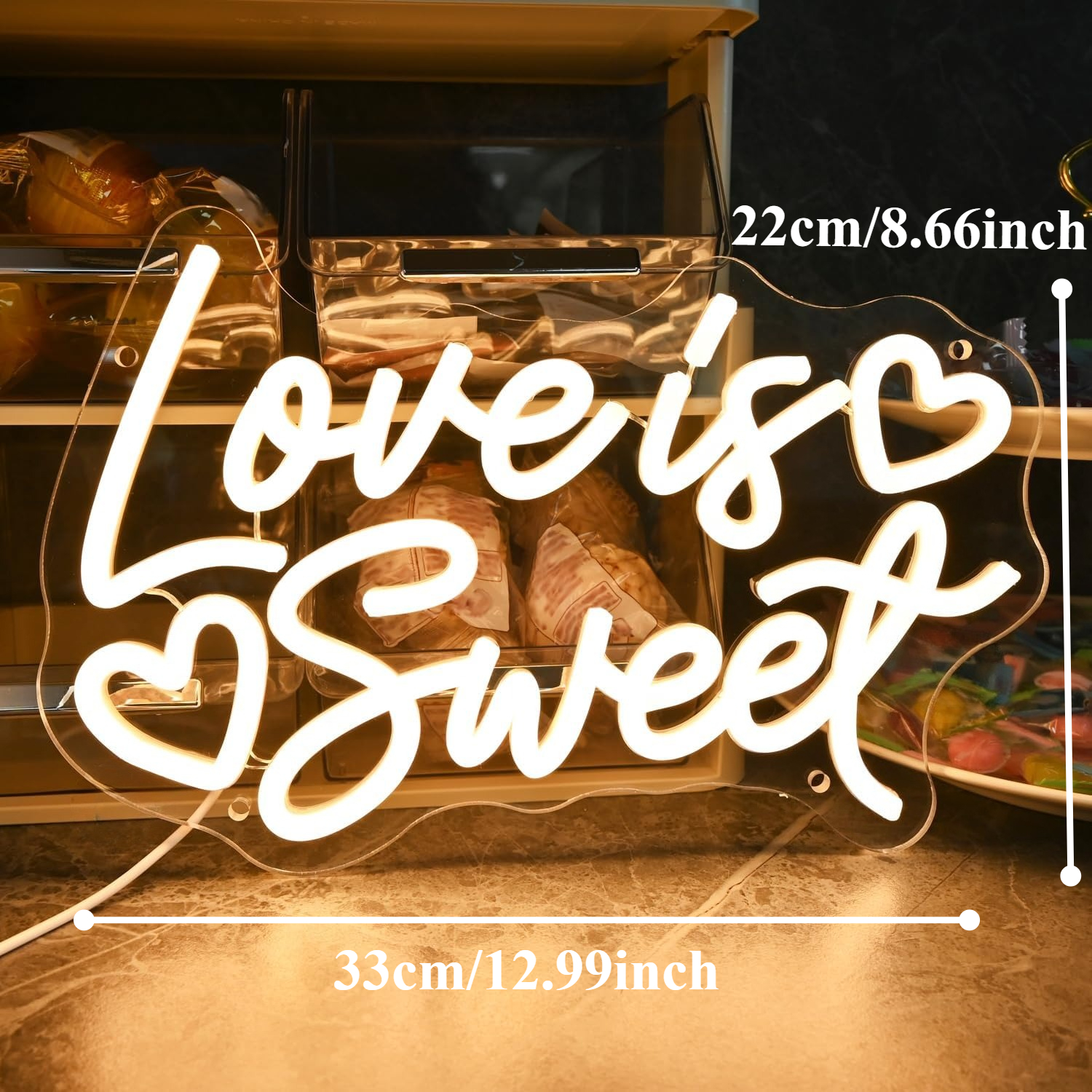 Love Is Sweet Neon Light Sign  - Commercial Kitchen Light avaliação e preço