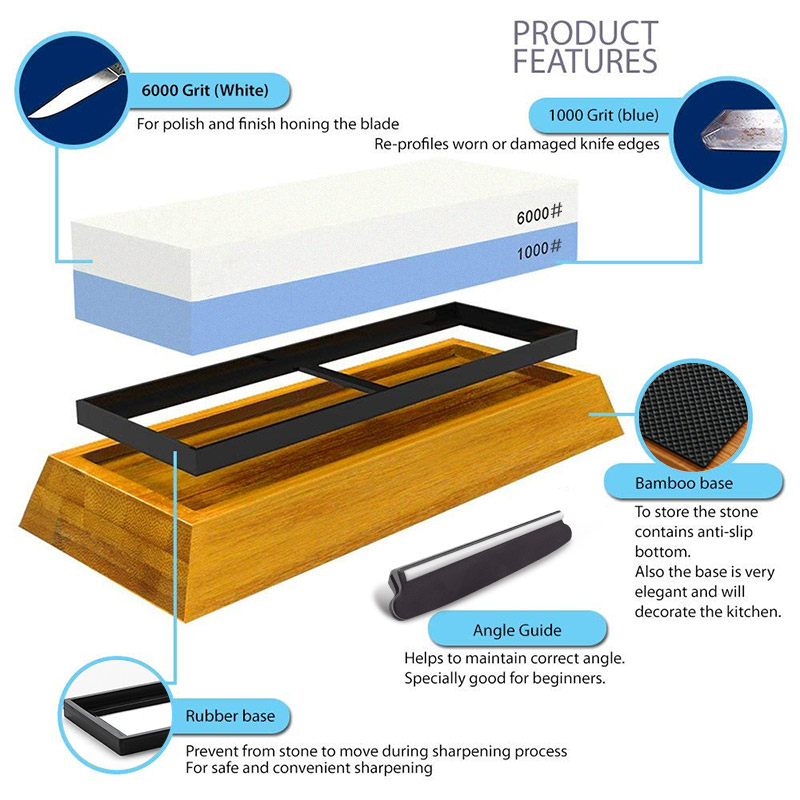 Sharpening Stone Knife Sharpen - Commercial Kitchen Knife Set avaliação e preço