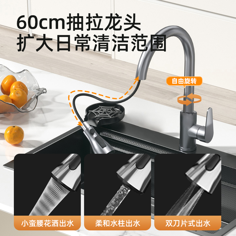 Sink Nano Gun Grey Thickened 3 - Commercial Kitchen Set avaliação e preço