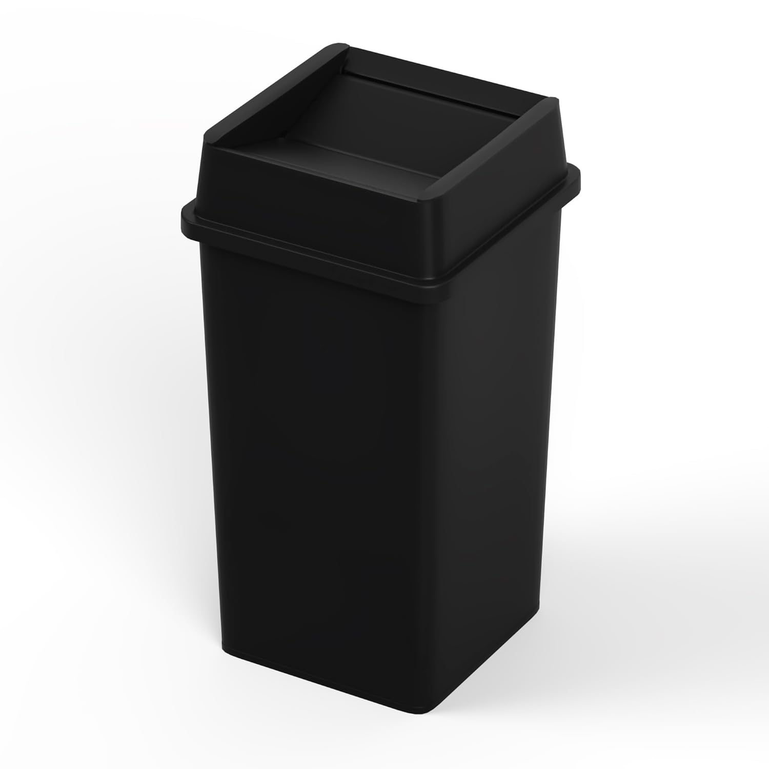 35 Gallon Black Square Commerc - Commercial Kitchen Trash Can avaliação e preço
